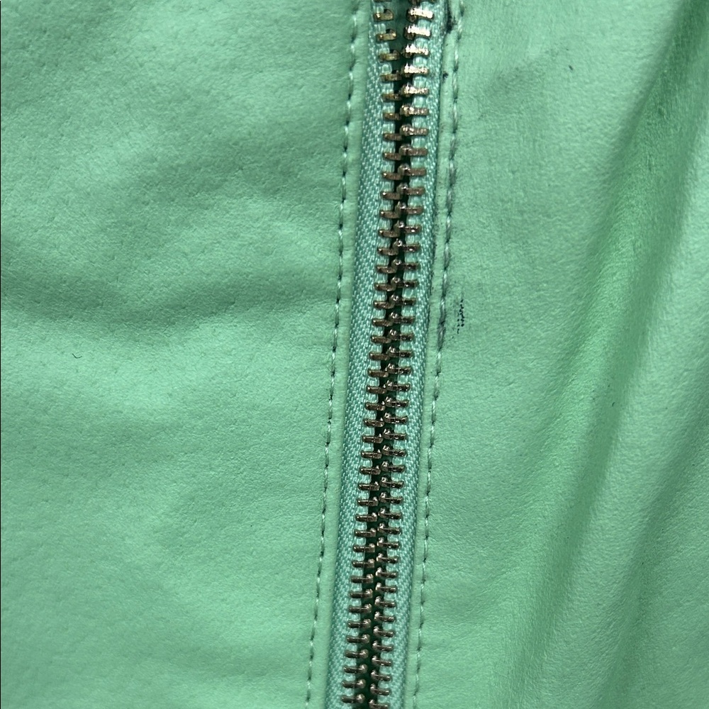 Iman Mint Green Leather Jacket - image 4